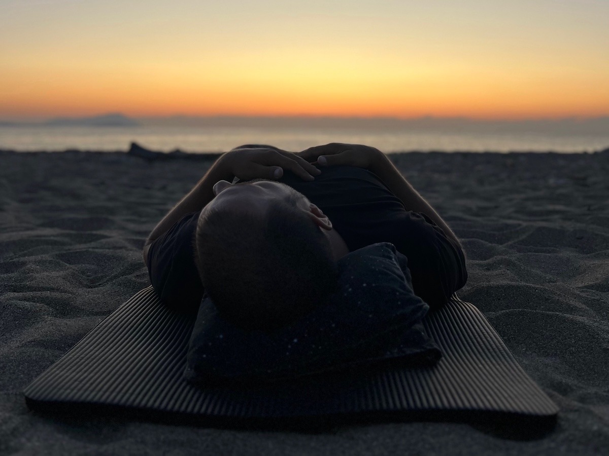 Sunset Sound Healing in Greece on a quiet Cycladic island with live acoustic instruments