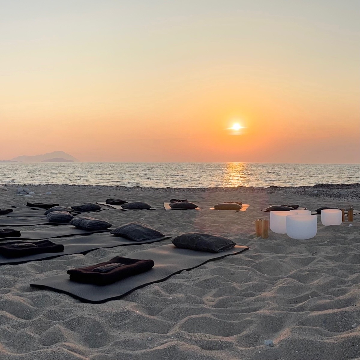 Live Sunset Sound Bath on the beach in Kimolos Greece