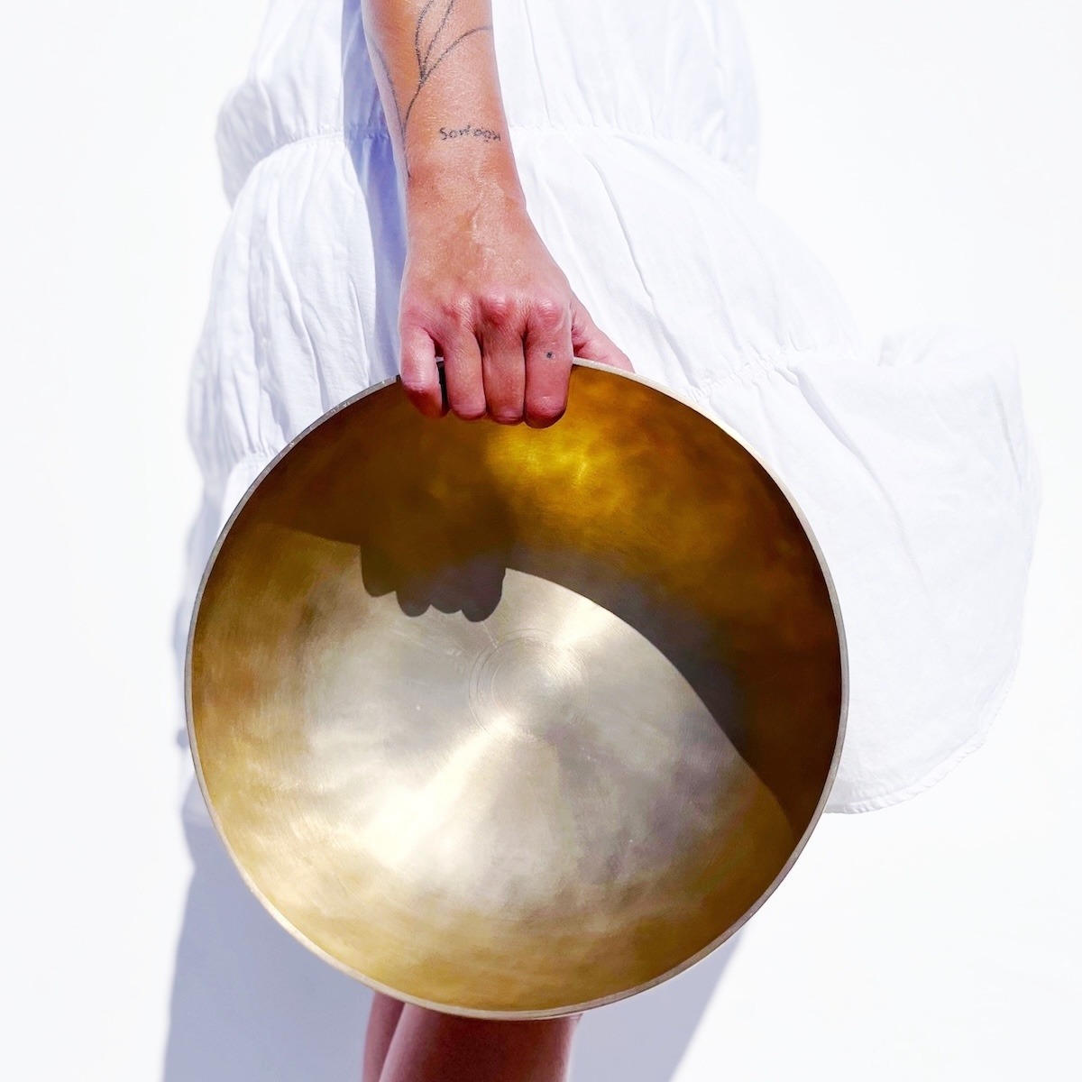 Tibetan singing bowl used for Sound Baths in Greece on Kimolos Island