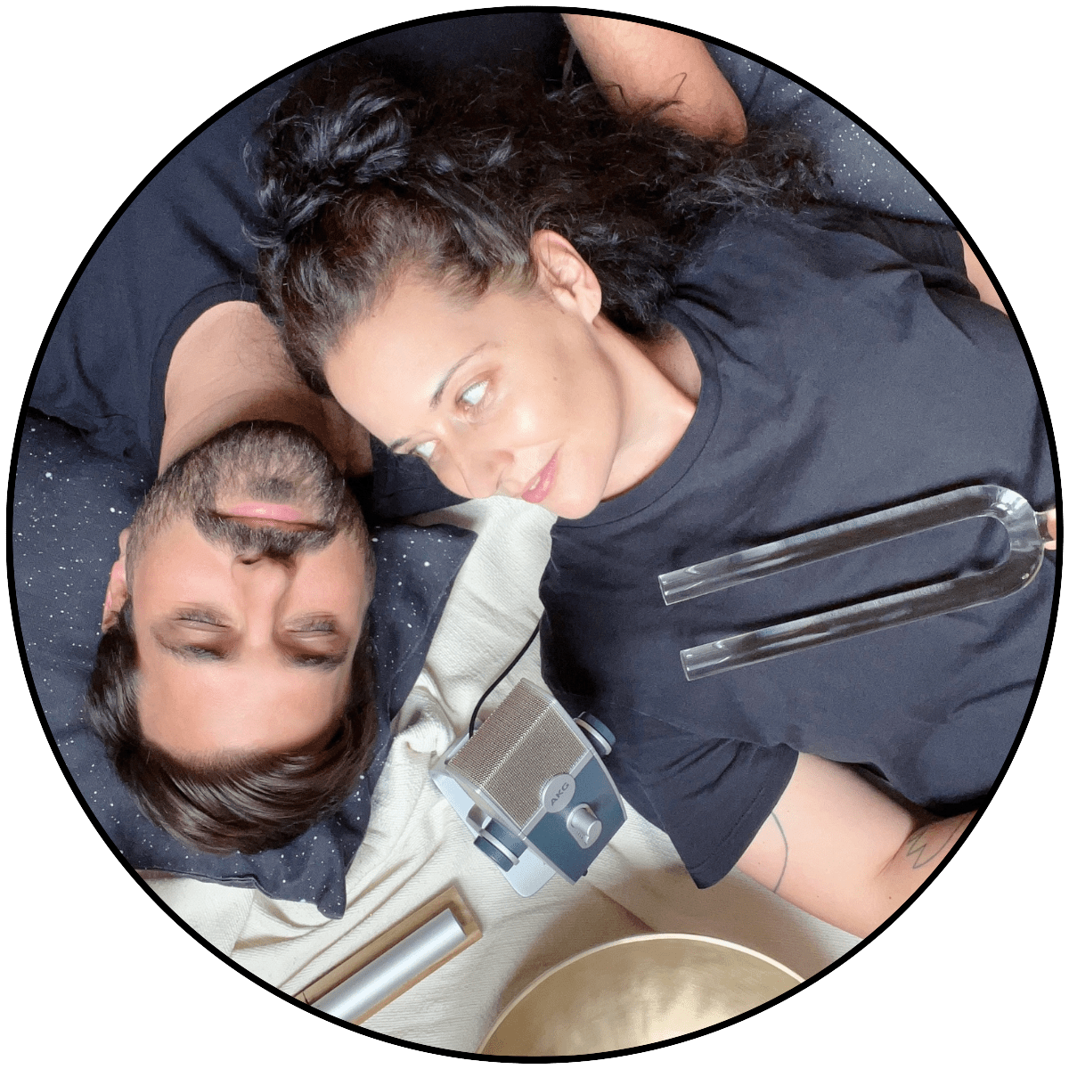 Jenny and Matthias offering Sound Healing in Greece on Kimolos Island